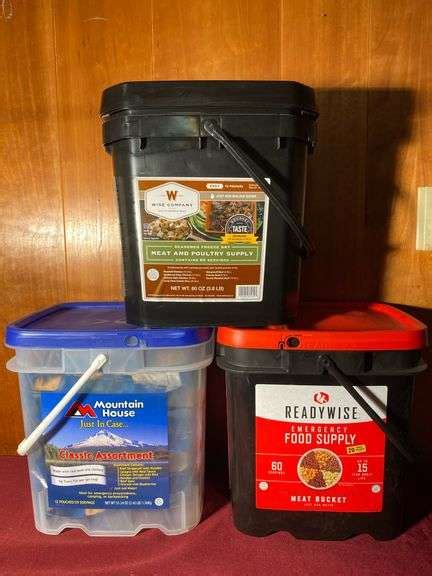 ReadyWise, Mountain House + Wise Suvival Food Buckets - Sherwood Auctions