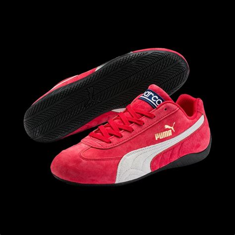 Puma Sparco Speedcat Sneaker Schuhe Rot Wei Herren Elfershop