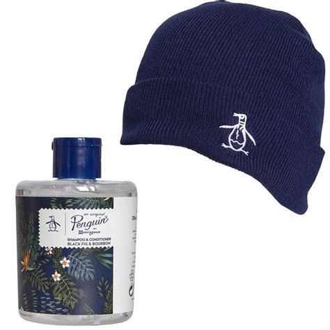 Buy Original Penguin Mens Body Wash And Beanie Set Multi