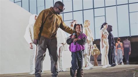 North West steals the show at Yeezy Season 8 at Fashion Week ...