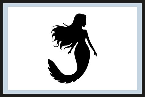 Black Mermaid Silhouette Vector Graphic by N-paTTerN · Creative Fabrica