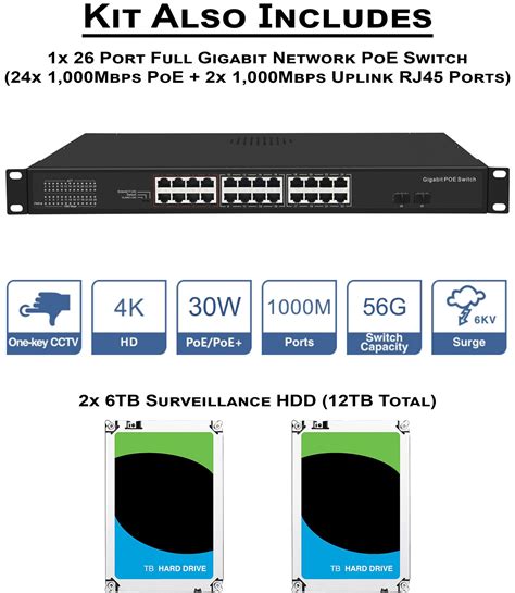 Camera Poe System Channel Ultra K Nvr P Mp