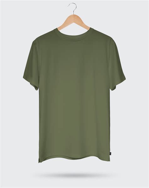 Camiseta B Sica Verde Militar Algod N Spandex Pineapple