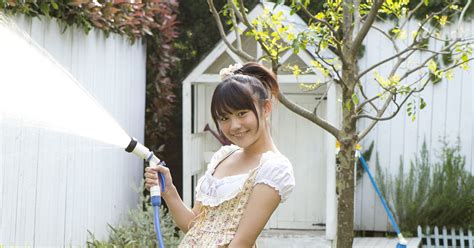 Maki Fukumi Japanese Cute Idol Sexy Robe Watering The Plant ~ Jav Photo Sexy Girl