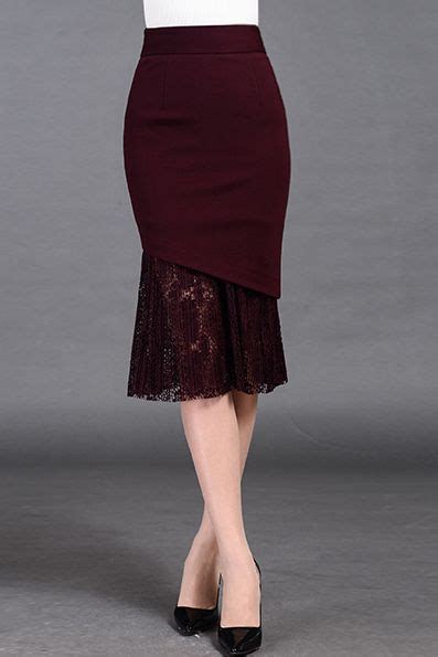 64 99 Burgundy Mermaid Midi Skirt Fashion Dresses Skirt Outfits