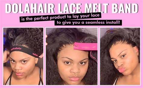 Dolahair Lace Melting Band Elastic Band For Wigs 4pcs Wig Band For Wigs Edge Wrap