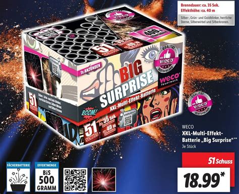 WECO XXL Multi Effekt Batterie Big Surprise Aanbieding Bij Lidl