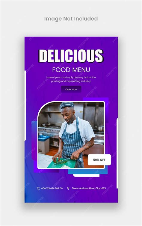 Premium Psd Delicious Food Menu Instagram Story Template Design