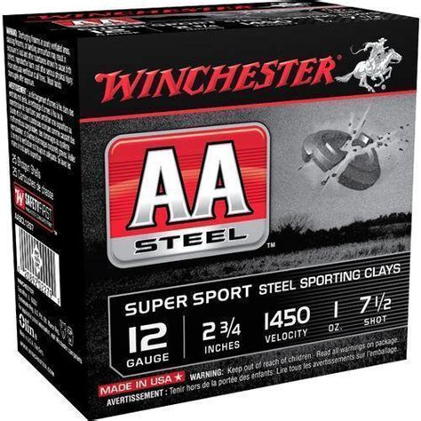 10 Boxes 250 Rounds Winchester AA Super Sport Steel Sporting Clays 12