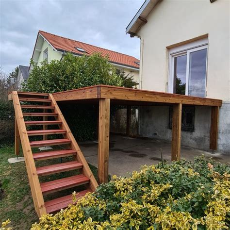 Terrasse Sur Pilotis En Bois Exotique Padouk De M Tereny