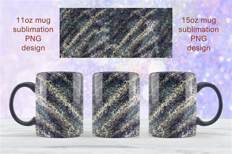 Mug Wrap Sublimation 11 Oz And 15 Oz Png Glitter Mug Design By Shuneika