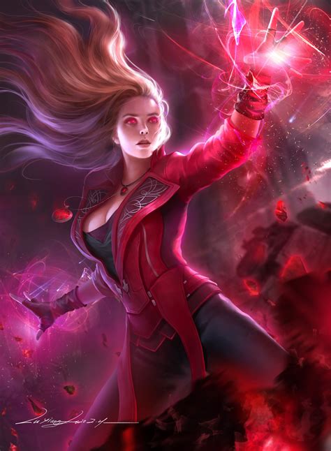 ArtStation - Scarlet Witch, xiangxiang lu | Scarlet witch comic ...