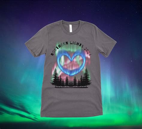 Northern Lights May 2024 Aurora Borealis Tshirt Night Sky Lights