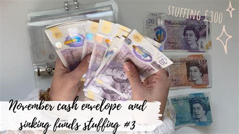 November Cash Stuffing Cash Envelope And Sinking Funds