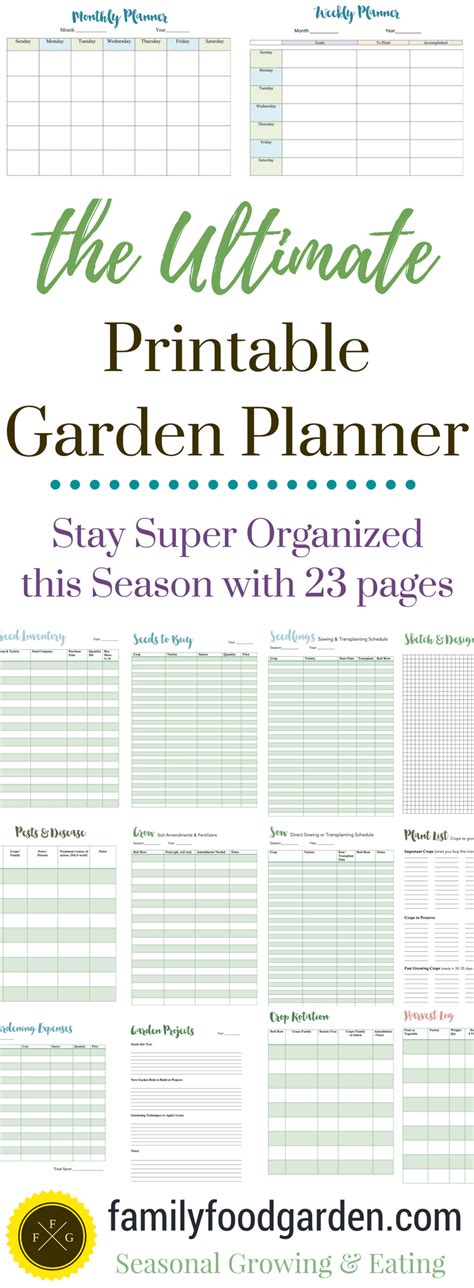 Free Printable Gardening Planner