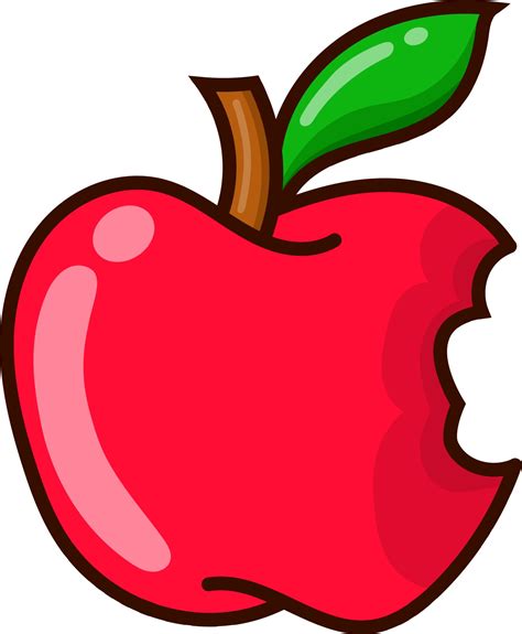 Apple Cartoon Illustration Style Vector Apple For Design Resources