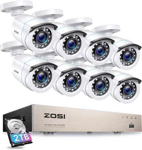 ZOSI Kit De Videovigilancia 5MP Lite 8CH H 265 Grabadora DVR Con 8