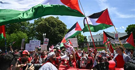 Thousands gather outside White House to protest war in Gaza