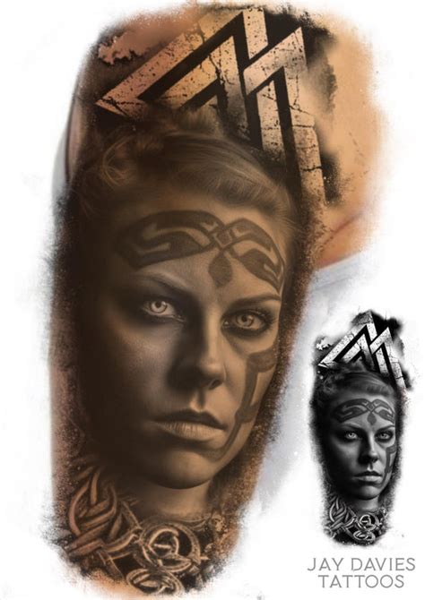 Female Viking Warrior Tattoos