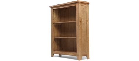 Rustic Oak Low Bookcase | Quercus Living