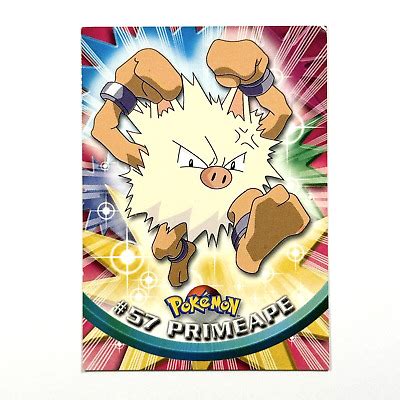 Pokemon Topps TV Animation Edition Primeape 57 Green Logo NM EBay