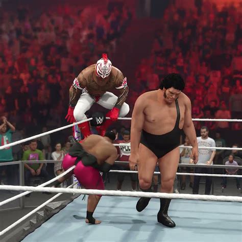 Wwe 2k23 Yokozuna And André The Giant Vs Rey Mysterio Wwe Wwe2k23 Shorts Youtube