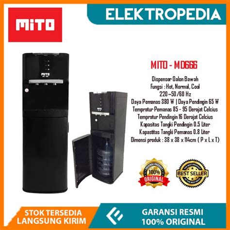 Jual Mito Dispenser Galon Bawah MD666 Khusus Gosend Grab Di Lapak