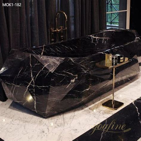 Art Black Marble Bathtub For Bathroom Mok1 182 Youfine