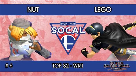 Fight For SoCal 6 Nut Sheik VS Lego Marth SSBM Top 32