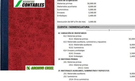 Asientos De Cierre Contable Archivo Excel