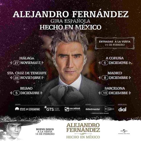 Alejandro Fernández vuelve a España este 2020 Espacio Méx