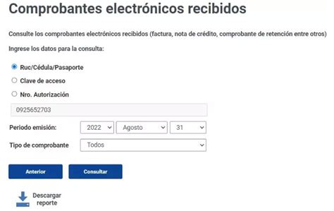 consultar y descargar facturas electrónicas en el SRI 2024