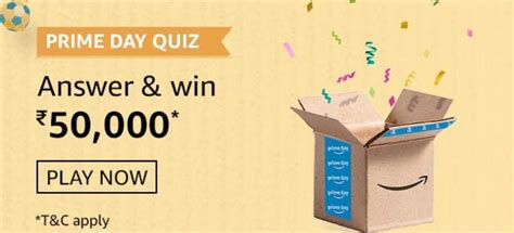 Amazon Prime Day Sale 2021 Quiz Answers (App Only) - Win Prizes ...