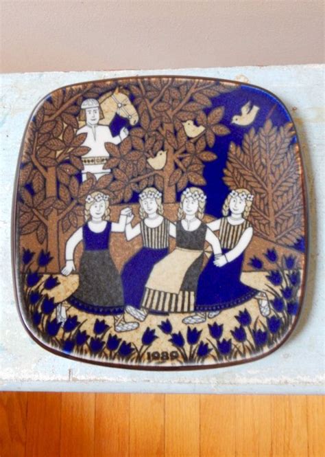 Arabia Finland Kalevala Legend 1989 Annual Plate Midcentury Etsy