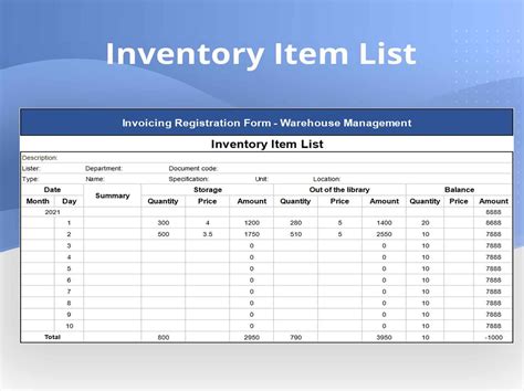 Excel Inventory Templates