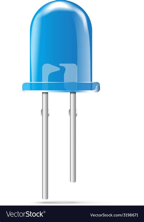 blue light emitting diode royalty  vector image