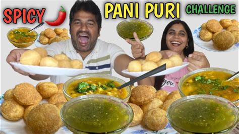 EPIC SPICY PANI PURI EATING CHALLENGE PANI PURI GOLGAPPA EATING