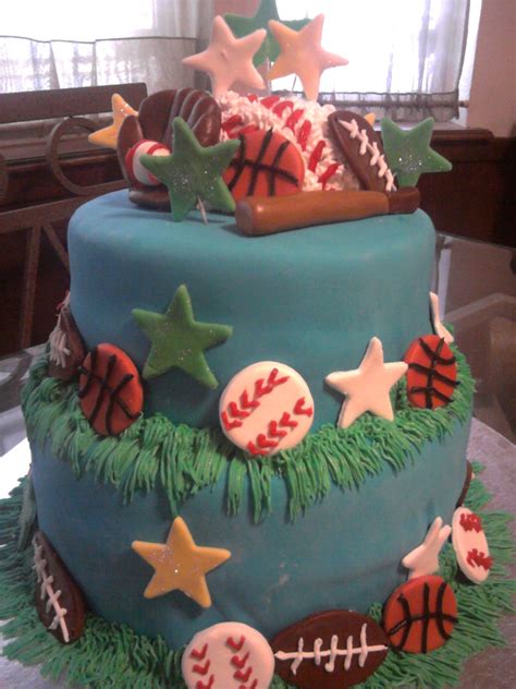 Sports Themed Fondant Cake