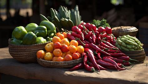 Premium Ai Image Freshness Of Organic Vegetables In A Nature Inspired