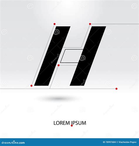 Letter H Abstract Vector Logo Design Creative Black Concept Stock