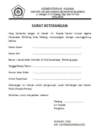 Detail Surat Keterangan Beda Nama Doc Koleksi Nomer