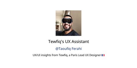 Tewfiq S UX Assistant GPTs Features And Functions Examples And Prompts