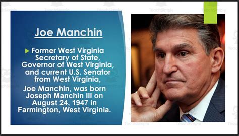 U S Senator Joe Manchin Wv Biography Powerpoint By Teach Simple