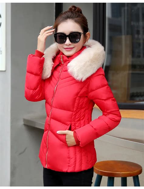 Plus Size Autumn Winter Jacket Women Fashion Slim Short Cotton Padded