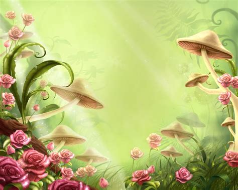 Flowers And Mushrooms Wallpapers Wallpaper Cave