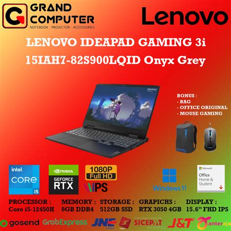 Jual Lenovo Ip Gaming Lqid I H Gb Gb Ssd Rtx