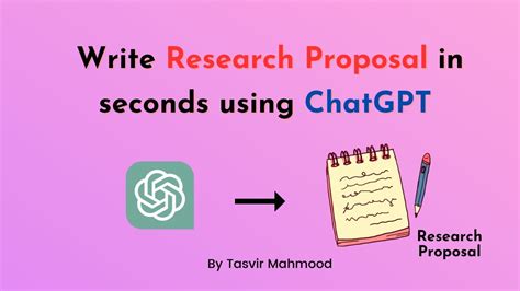 How To Write Proper Research Proposal Using Chatgpt Tutorial Youtube