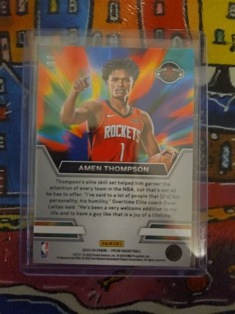 Panini Prizm Basketball Rookie Cards Amen Thompson Instant Impact 23