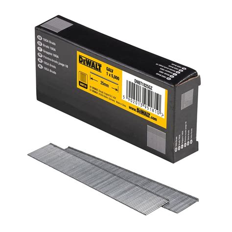 Dewalt Dnbt1825gz 18 Gauge 25mm X 125mm 2nd Fix Galvanised Brad Nails