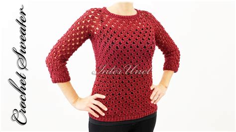 Seamless Sweater Crochet Pattern Learn How To Crochet Sweater Youtube